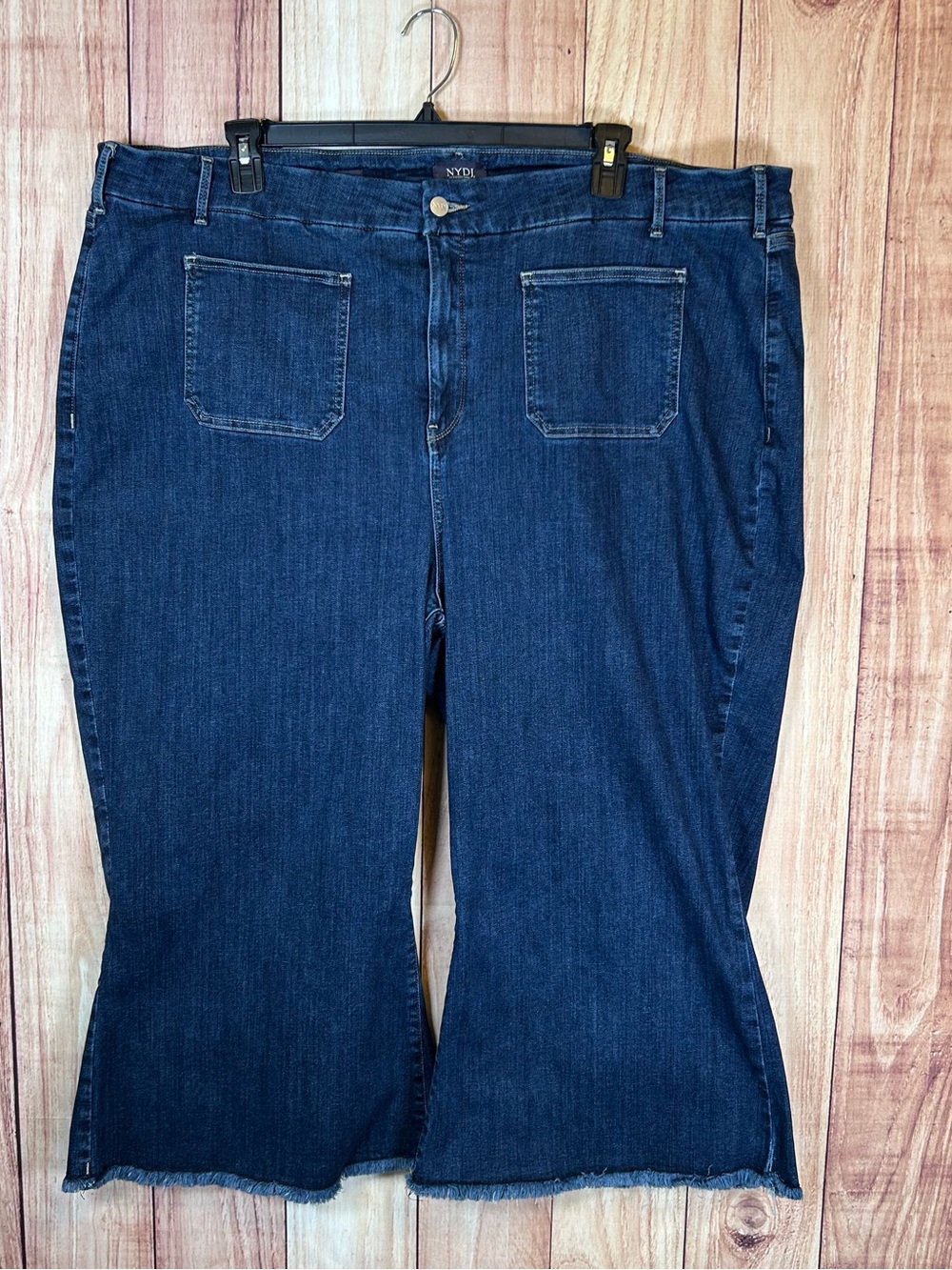 NYDJ Not Your Daughters Capri Jeans Sz 26W 4XL blue Wide Leg Lift Tuck $100 - Picture 2 of 16